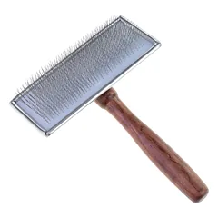Madan Slicker Brush - profesionalus pudelių šepetys su medine rankena