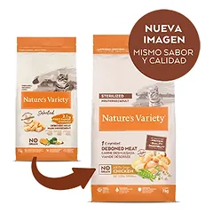 Nature’s Variety No Grain Sterilized Cat (vištiena) 7 kg — 3 nuotrauka