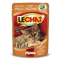 LeChat Pouch Adult Chunkies with Chicken and Turkey 100 g nuotrauka