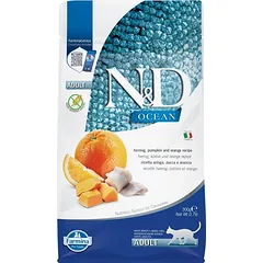 FARMINA N&D OCEAN – CAT Dry Herring Pumpkin&Orange ADULT 300 g