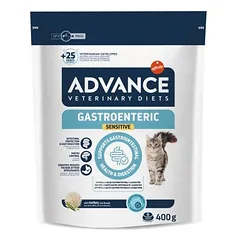 Advance Veterinary Diets Feline Gastroenteric Sensitive dietinis sausas maistas suaugusioms katėms ir kačiukams su mažu skaidulų kiekiu, 0,4 kg