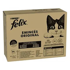Felix Megapack Classic maišeliai, drėgnas maistas katėms 80 x 85 g — 2 nuotrauka