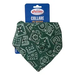 Record reguliuojamas antkaklis su bandana, žalias, 1.9×40-55 cm