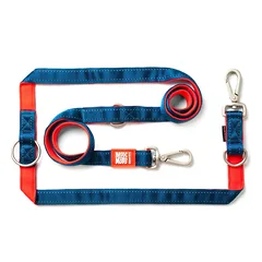 Max&Molly Multi-Leash Matrix - reguliuojamas pavadėlis šunims su atspindinčiu siūlu, 200 cm, Red / XS — 2 nuotrauka