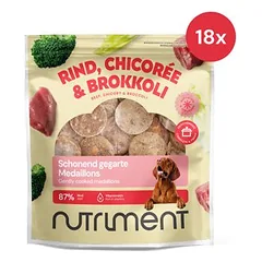 Nutriment Medaillons su jautiena, cikorija ir moliūgu – švelniai išvirtas maistas šunims