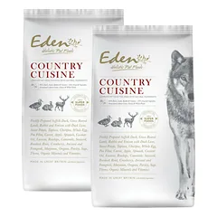 Eden Country Cuisine dydis M/L - šunų maistas vidutinėms ir didelėms veislėms, su antiena, ėriena, triušiena ir žvėriena., 12kg — 2 nuotrauka