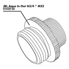 Aqua In-Out Metall Adapter G3/4 M28/M22 adapteris — 1 nuotrauka