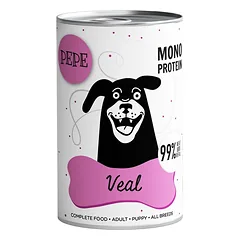 PAKA ZWIERZAKA PEPE Veal 99% (veršiena) 800 g monoproteininė maistas