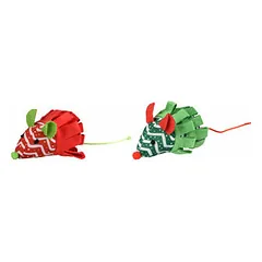 Flamingo Cat toy CHRISTMAS PLUSH FLIP MOUSE 10CM — 2 nuotrauka