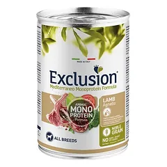 Exclusion Mediterraneo konservai šunims su ėriena 6x400g