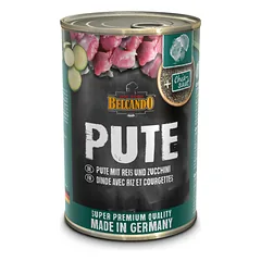 BELCANDO  konservai šunims su kalakutiena, ryžiais ir cukinija.  400 g