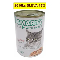 SMARTY Cat Triušis gabaliukai konservas 410 g