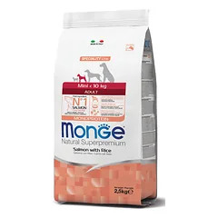 Monge mini adult sausas pašaras (lašiša ir ryžiai) 2,5kg