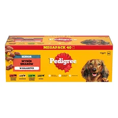 PEDIGREE Senior Skonių Pasirinkimas želė, 40 x 100 g drėgnas maistas vyresniems šunims