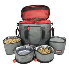 KONG Travel Bag 5in1 - kelioninis krepšys šunims, su dubenėliais ir konteineriais