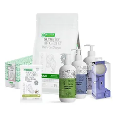 Mažų ir labai mažų baltakailių šunų produktų rinkinys
