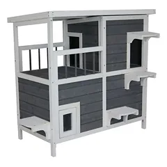 SunnyDeals Katzenhaus mit zwei Etagen