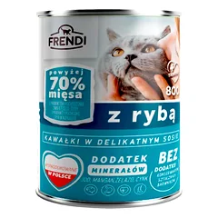 Frendi gabaliukai subtiliame padaže su žuvimi 800g katėms