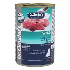 DR. CLAUDER’S drėgnas maistas šunims su žvėriena ir prebiotikais 400g