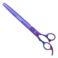 Geib Monster Chunker 8.5 - professional, extremely sharp single-sided thinning shears, 26 teeth, Purple / 7,5" — 2 nuotrauka