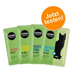 Cosma Original, Asia ir Nature bandomasis rinkinys šviežumo maišeliuose, drėgnas maistas katėms