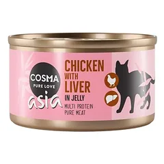 Cosma Asia drebučiuose, drėgnas maistas katėms 6 x 85 g — 4 nuotrauka
