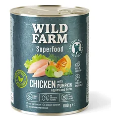 WILD FARM Superfood Chicken (Vištiena su moliūgais, obuoliais ir žolelėmis) 800 g pašaro šunims be grūdų