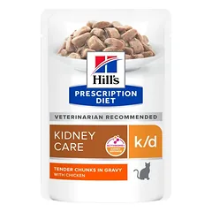 Hill’s Prescription Diet k/d konservai katėms Inkstų priežiūrai su vištiena 12x85g