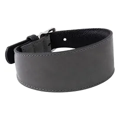 Das Lederband Windhundhalsband Vancouver Granite/Black