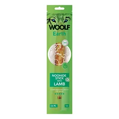 WOOLF Earth Noohide Stick with Lamb XL 85g Avienos lazdelė