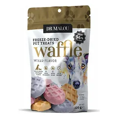 Dr Malou Dog liofilizuoti vištienos vafliai, mišrūs skoniai, skanėstai šunims 120 g — 5 nuotrauka