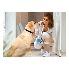 Flexi New Comfort ritininis pavadėlis šunims M (juosta) 5 m, šviesiai mėlynas — 3 nuotrauka