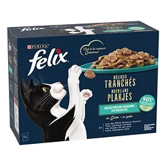 Felix Köstliche Scheibchen skanūs griežinėliai, drėgnas maistas katėms 12 x 80 g — 4 nuotrauka