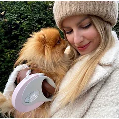 FLEXI Style S tape automatinis pavadėlis šunims iki 12kg, juosta 3m, rausvas — 4 nuotrauka