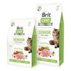 Brit Care Cat Senior Weight Control begrūdis sausas pašaras senyvoms katėms