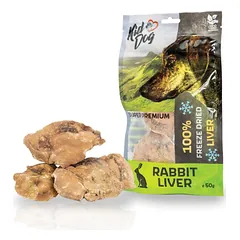 KIDDOG 100% liofilizuotos triušių kepenys 50g