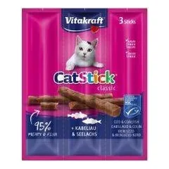 VITAKRAFT Cat Stick Kabanosy su menke katėms 18g