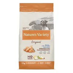 Nature’s Variety NO GRAIN MINI ADULT (lašiša) 1,5 kg — 3 nuotrauka