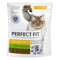 PERFECT FIT (Sensitive 1+) 750 g Daug kalakutienos - sausas ėdalas jautrios virškinimo sistemos katėms