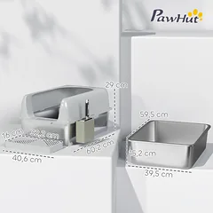 Katinų tualetas šviesiai pilkas — 3 nuotrauka