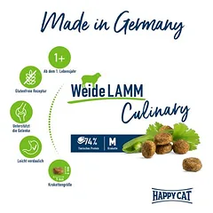Happy Cat Culinary Adult su ėriena, sausas maistas katėms, > 10 kg — 2 nuotrauka