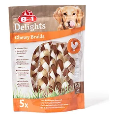 delights pintas skanėstas šunims Chewy Braids, XS/S, 75g — 3 nuotrauka