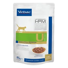 Virbac Veterinary HPM Urology Dissolution & Prevention Cat drėgnas maistas katėms skirtas struvitinių akmenų tirpdymui, 85 g nuotrauka