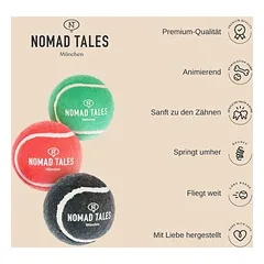 Nomad Tales Bloom teniso kamuoliukų rinkinys, žaislas šunims, 3 vnt.: Ø 6,25 cm — 4 nuotrauka