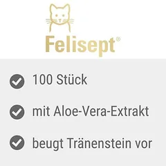 Felisept akių priežiūros servetėlės, 100 tamponėlių — 2 nuotrauka