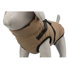 TRIXIE Pirou žieminė striukė su petnešom, S: 33 cm, smėlio — 3 nuotrauka