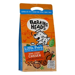 BARKING HEADS Bowl Lickin’ begrūdis maistas šunims su vištiena 1.5kg