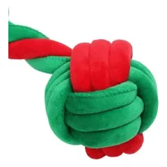 Nobleza kalėdinė virvė su kamuoliukais žaislas šunims, 22 cm — 3 nuotrauka