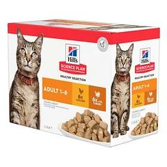 Hill's Science Plan konservuoto maisto rinkinys katėms su vištiena ir kalakutiena, 12x85 g