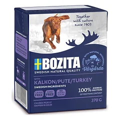 Bozita Dog Naturals : Kalakutas drebučiuose 370g